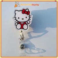 ราคา WBTH 1 ชิ้นน่ารัก Melody พยาบาลหมอนักเรียนชื่อแท็ก Sanrio Hello Kitty Badge Scroll Scalable ID Badge Stand ID ผู้ถืออุปกรณ์เสริม Vary (51204669801)
