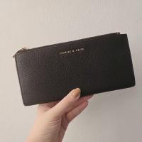ราคา กระเป๋าสตางค์ มือสอง Charles&Keith สีดำ ใบยาว (16797707265)