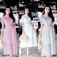 ราคา Set 2 ชิ้น เสื้อครอปแขนสั้น+กระโปรงยาวทรงสวิง WS6139 (6543857383)