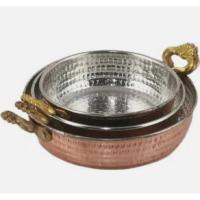 ราคา ชุดกระทะเคลือบทองแดงสไตล์ตุรกี 3 ชิ้น 14/16/18 ซม. Sahan Copper Pan (46801491401)