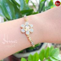 ราคา A22 สร้อยข้อมือกังหัน ล้อมเพชรดอกไม้ กำไลกังหันลม กังหันแชกงหมิว สร้อยข้อมือพร้อมจี้กังหันนำโชค ใส่แล้วรวย เลื่อนไปมาได้ (15950358255)