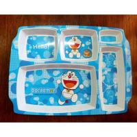 ราคา ถาดหลุมเมลามีนหนา ยี่ห้อซุปเปอร์แวร์ Superwear ขนาด 12 นิ้ว 5 ช่อง ลายโดเรมอน (25457036980)