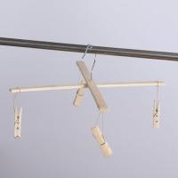 ราคา กิ๊บหนีบผ้า ที่หนีบผ้า ไม้หนีบผ้า ไม้ไผ่พับชั้นวางกางเกงไม้ไผ่4หัวกางเกงคลิปอเนกประสงค์ราวตากผ้าพับคลิปถุงเท้าคลิปชุดชั้นในคลิป (55054120079)