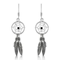 ราคา MachuSilver ต่างหูเงินแท้ 925 Sterling Silver ตาข่ายดักฝัน แต่งลูกปัด พร้อมถุงกำมะหยี่ /MC021320008EA (2314284630)