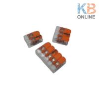 ราคา ข้อต่อสายไฟ ตัวเชื่อมสายไฟ 2 ช่อง, 3 ช่อง หรือ 5 ช่อง 1 ชิ้น สีส้ม (9377795486)