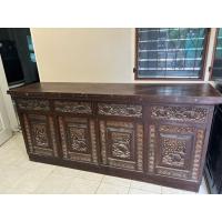 ราคา ตู้ไม้สักขนาดใหญ่ แกะสลักรูปช้าง งานเก่าเก็บ (42153993291)