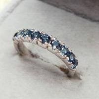 ราคา แหวนพลอยลอนดอนบลูโทพาส 2 กะรัต (18141778373)
