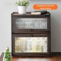 ราคา เคาน์เตอร์ข้างอาหาร ตู้ชา ถ้วยเก็บฝุ่น ตู้ครัว ตู้เก็บของ ชั้นวางโต๊ะวินเทจ (48201168230)