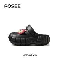 ราคา 【POSEE Pioneer x Disney Lotso】POSEE Clogs Pioneer EVA Couple รองเท้าหัวโตานิ่มเหมือนเหยียบขี้ กันลื่น size 39-40 (41308989602)