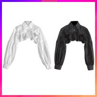 ราคา [Predolo2] เสื้อคอปกเสื้อผู้หญิง,เสื้อครึ่งตัวเสื้อเท็จคอตุ๊กตาแขนยาว (51503982356)