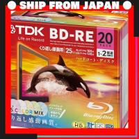 ราคา TDK BD-RE 25GB Rewritable Blu-ray Discs, Hard-Coated, 1-2x, 5-Color Mix, Wide-Printable, 20-Pack, 5mm Slim Cases BEV25PWMA20A (54452117449)