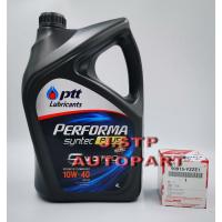 ราคา PTT Performa Synthc Plus EVOTEC 10w-40 ขนาด 4 ลิตร+กรองน้ำมันเครื่อง TOYOTA 16วาว์ล แท้เบิกศูนย์ 90915-YZZE1 (6263500263)