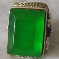 ราคา ของสะสมโบราณราชวงศ์ชิงหยกเก่าหยกน้ําแข็งเมล็ดสแควร์แหวนใบหน้าเก่าฝังเปิดแหวนเงินบริสุทธิ์ประแจนิ้วผู้ชายสไตล์ใหม่01.06 (57754182785)