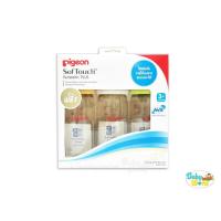 ราคา ซื้อ 2 ฟรี 1 ขวดนมพีเจ้น สีชา 8 ออนซ์ (Pigeon Soft touch) (4724764712)