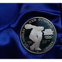 ราคา เหรียญ XXIII Olympiad Los Angeles Silver Proof Dollar 1983-S #เงินขัดเงา .900 Silver (42375136988)