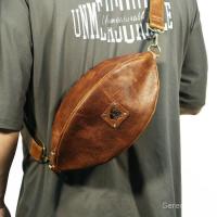 ราคา ใหม่ Crazy Horse หนังรักบี้กระเป๋าผู้ชาย Retro Cross-body กระเป๋าใบเล็กกระเป๋าสะพายหนังแท้ Casual Cowhide กระเป๋าคาดหน้าอกกระเป๋าผู้ชาย (57602370829)
