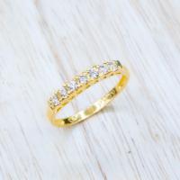 ราคา YHLG️ แหวนทองแท้ประดับเพชร CZ น้ำหนักครึ่งสลึง (6501551550)