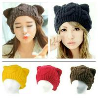 ราคา Sale ลดปิด​กิจการ​‼️หมวกไหมพรม หมวกไหมพรมหูแมว (1726208512)