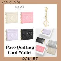 ราคา ♞,[CARLYN] Pave QUILTING CARD WALLET 5COLORS IVORY / SKY Grey / LAVENDER / PINK / BLACK / JENNY JI (42255243951)