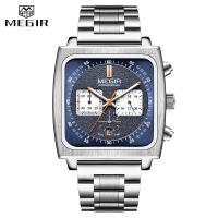 ราคา Megir นาฬิกาข้อมือควอตซ์แฟชั่น สายสแตนเลส หน้าปัดสี่เหลี่ยม คุณภาพสูง สไตล์นักธุรกิจ สําหรับบุรุษ (27062035556)