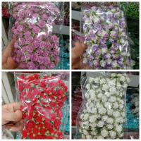 ราคา ดอกกุหลาบจิ๋วมินิโรส ดอกกระดาษสาไซต์Sขนาด1.5 cm(100ดอก)มี42สีให้เลือก (28455822676)