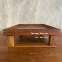 ราคา ถาดไม้สัก ถาดเสิร์ฟอาหาร ถาดวางแก้วน้ำ (ไม้แก่) (11500899512)