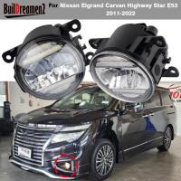ราคา 2 Pieces LED Fog Light Daylight For Nissan Elgrand Carvan Highway Star E53 2011-2022 30W Car Front (52904169823)