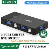 ราคา ตัวแปลงสัญญาณสําหรับคอมพิวเตอร์ 2 ตัว Sharing 1 หน้าจอ Ugreen 30357 Premium - สวิตช์ USB VGA KVM 2 พอร์ต - ของแท้ (25392665977)
