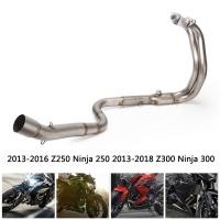 ราคา สแตนเลสรถจักรยานยนต์ท่อไอเสียข้อศอกท่อสําหรับ Ninja250 Ninja300 Z250 Z300 ท่อไอเสียด้านหน้า Link ท่อ (25790473645)