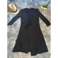 ราคา เสื้อคลุมตัวยาวแบรนด์ MANGO แมงโก้ ผ้ายืดสีดำ ใหม่มากกก‼️ (21379234602)