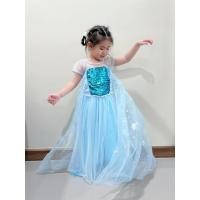 ราคา ชุดเจ้าหญิงเอลซ่ามือสอง**ไซส์120/อก 24 นิ้ว**ชุดเอลซ่างานแฟชั่นแต่งเกล็ดหน้าอก งานน่ารัก!!! E001 (23948716719)