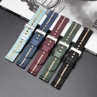 ราคา ❤️ สายไนลอนสำหรับ พระจันทร์20มม. 22มม. สำหรับสายนาฬิกาข้อมือแคนวาส300ทอสำหรับ TUDOR Longines Wa (28428002327)