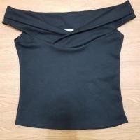 ราคา เสื้อคอปาด สีดำเข้ารูป เซ็กซี่ มือสอง (831790511)