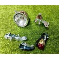 ราคา ชุดหัวโคมไฟ + หม้อไฟ 12V + ไฟท้ายโบราณ เหล็กชุบ (แยกขายเฉพาะส่วนได้) (44155606247)