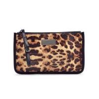 ราคา [DEFECT] MANGO MNG Leopard Wristlet Pouch Handbag Vegan Leather PU Faux Leather Hadiah Beg (28667434392)