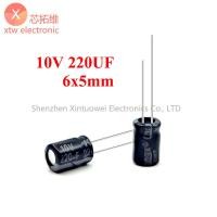 ราคา 50 ชิ้น/ล็อตอลูมิเนียม Electrolytic Capacitor 10V 220UF 6x5 มม.Plug-in Electrolytic Capacitor 220UF10V (27038841889)