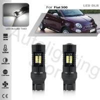 ราคา 2Pcs Xenon White W21/5W 7443 7440 Canbus No Error LED Bulbs For Fiat 500 500C 500L 2012-Up Daytime (46752538680)