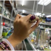 ราคา แหวนทับทิมแอฟริกา งานเงินแท้ลงยา งานเงินแท้ชุปทอง ไซส์ 57~73 (29964758201)