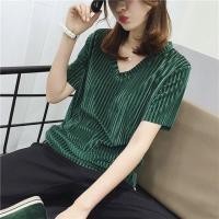 ราคา เสื้อยืดกำมะหยี่อัดพลีทซีทรู (156563827)