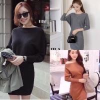 ราคา เดรสไหมพรมคอปาด แขนทรงปีกค้างคาว (97450002)