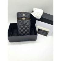 ราคา Neww Chanel Vanity Phone Holder Black Caviar GHW Holo 30 (5696994543)
