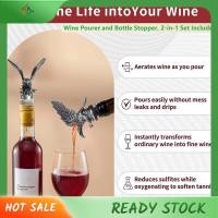 ราคา [luxiang.th] Metal Wine Stopper Liquor Pourer Cork Stopper Replacement (รูปนกอินทรี) เครื่องเก็บไวน์แบบใช้ซ้ําได้ (56702141048)