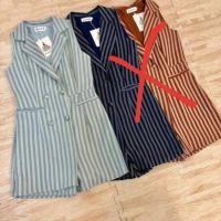 ราคา จั้มสูทขาสั้นลายทางสีฟ้าเทา ป้ายโบริต้า sz.l มือ1ป้ายห้อย (5015476286)