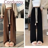 ราคา ลําลองผู้หญิงกางเกงเอวสูงเอวยางยืดกางเกงผ้าลูกฟูก/กางเกงผ้าลูกฟูก (47803376963)