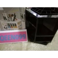 ราคา ส่งฟรีEMSชั้นวางเครื่องสำอางค์หกเหลี่ยม หมุนได้ สีดำ (279327637)