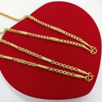 ราคา สร้อยคอชุบเศษทอง หุ้มทอง 96.5% เหมือนแท้ หนัก 2 บาท ยาว 24 นิ้ว ราคาพิเศษ (มี 2 แบบให้เลือก) (24716496679)