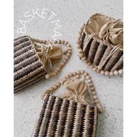 ราคา กระเป๋าสานผักตบชวา ทรงกล่อง หูลูกปัดไม้ (SASH BASKET) (6040839009)