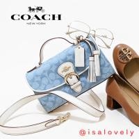 ราคา Isa Lovely Shop COACH C8513 Kleo Top Handle In Signature Chambray color: Light / Denim/ Chalk (24812186860)
