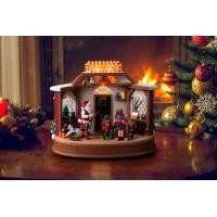 ราคา H Musical 19.8cm Two Sides of Christmas Santa Worhop House Table Holiday Indoor Decoration ouse ol (29611663501)