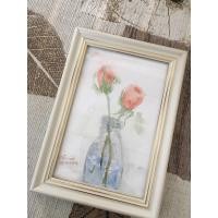ราคา ภาพวาดสีน้ำ ภาพวาดดอกกุหลาบสีส้มบนแจกัน พร้อมกรอบขนาด 12 x 17 ซม.ของขวัญแทนใจให้คนพิเศษ ของขวัญ กรอบรูปตั้งโต๊ะ D221 (15313032671)